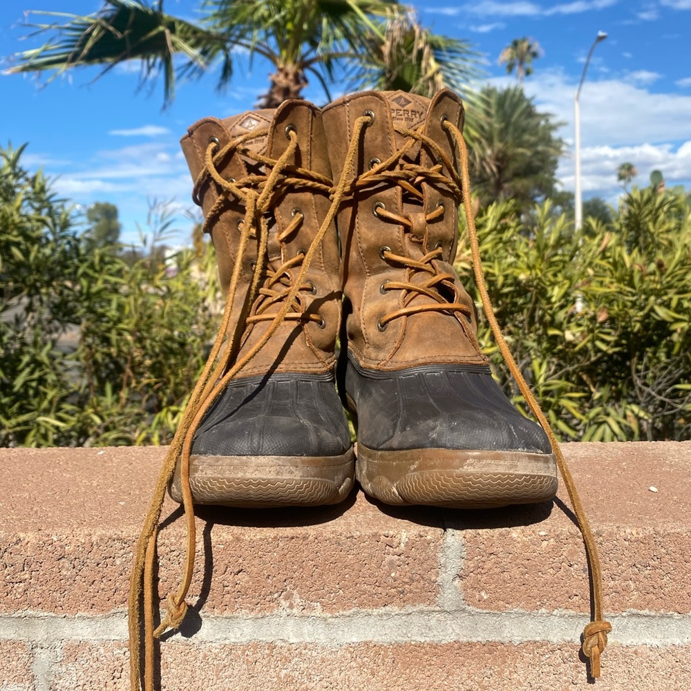 Sperry Wedge Leather Duck Boots